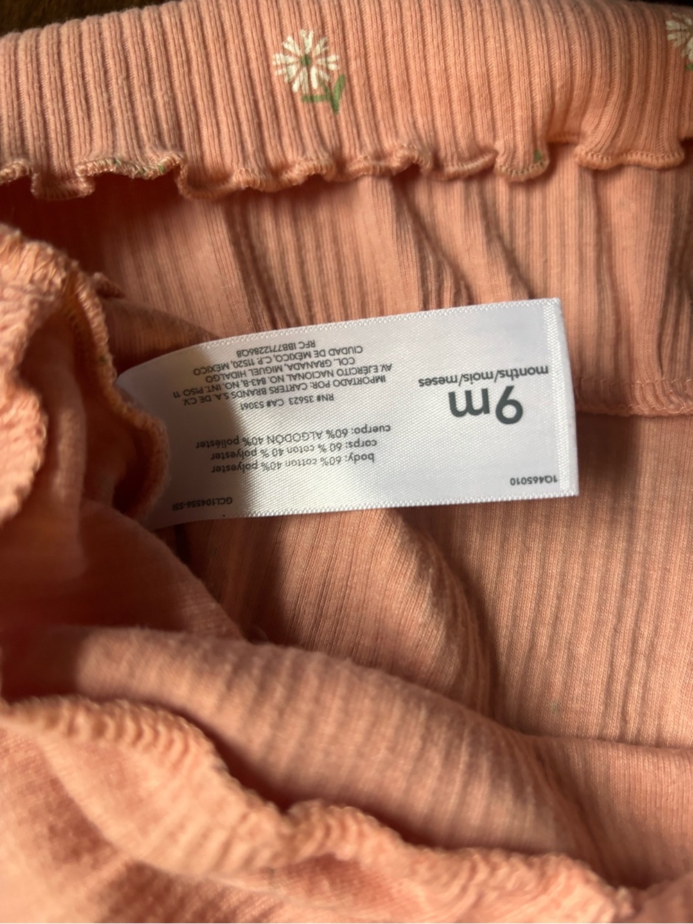 Carter's Pink Ribbed Daisy Two-Piece Set - Picture 5 of 6